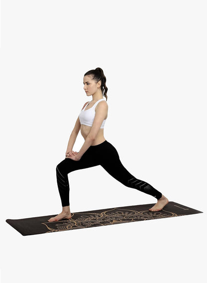 Shakti Warrior Cork Yoga Mat - Artist Designed, Premium Printed Eco-Friendly Non-Slip mat, Great for Regular & Hot Yoga, Pilates, Workouts 72 inch x 24 inch x 3mm Thick