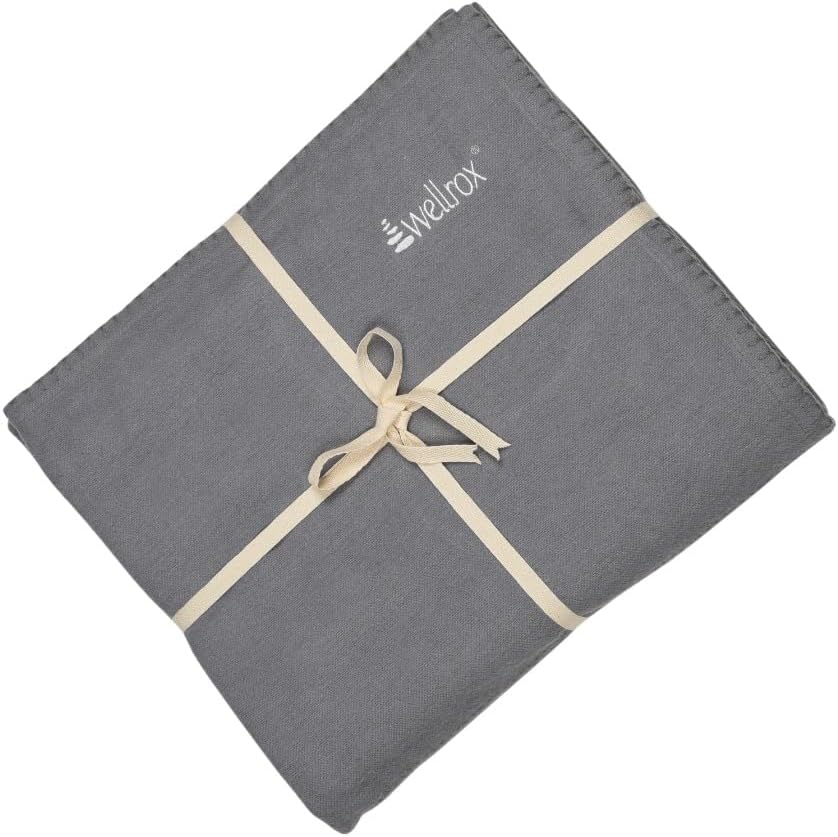 Wellrox Yoga Blanket 100% Indian Cotton - Perfect for Restorative Yoga, Shavasana, and Meditation (GREEN)