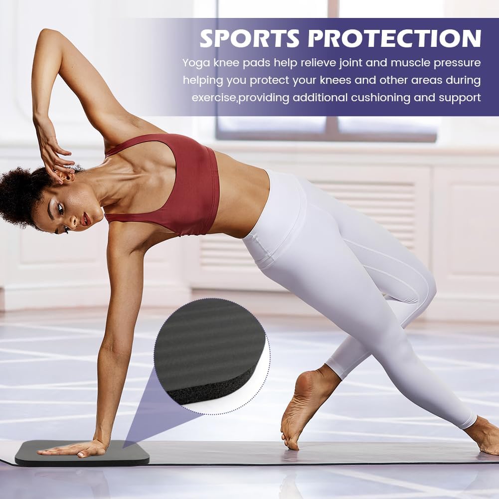 Yoga Knee Pad, Exercise Fitness Yoga Knee Pad Cushion, Foam Floor Pilates Non-Slip Cushions Wrist Elbow Pad Sports Mat for Pilates, Pray, Exercises