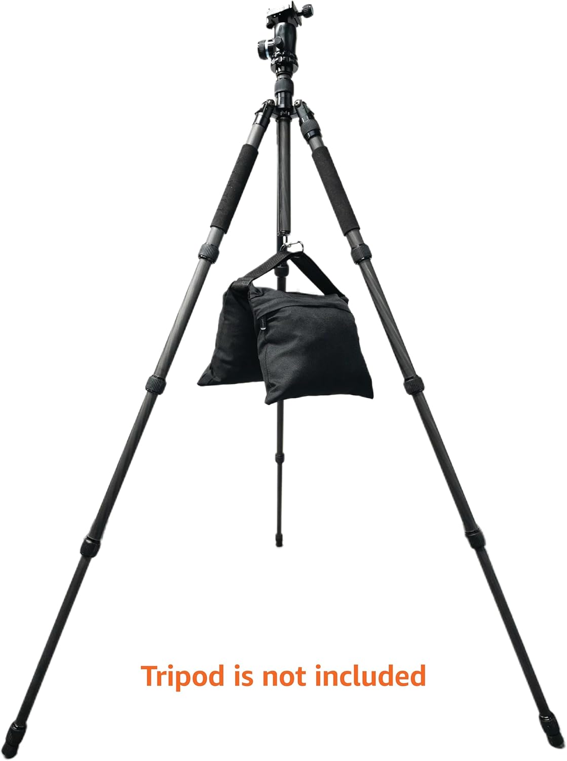 Amazon Basics Photography Sand Bags for Light Stands with Handle, 4-Pack, Black