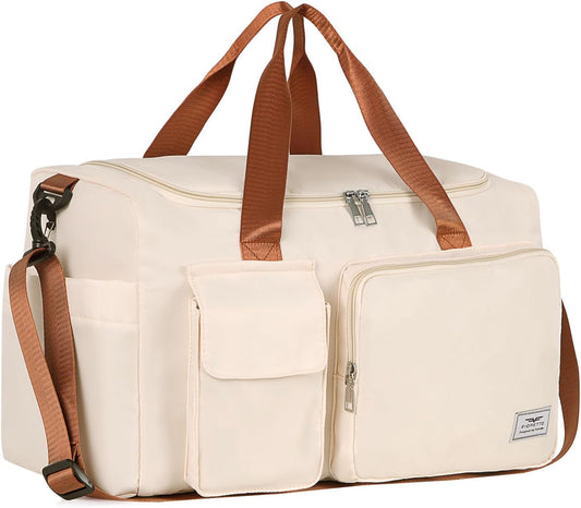 FIORETTO Women's Gym Duffle Bag with Shoes Compartment, 30L Capacity, Ideal for Travel, Gym, Sports, Duffel, Weekender