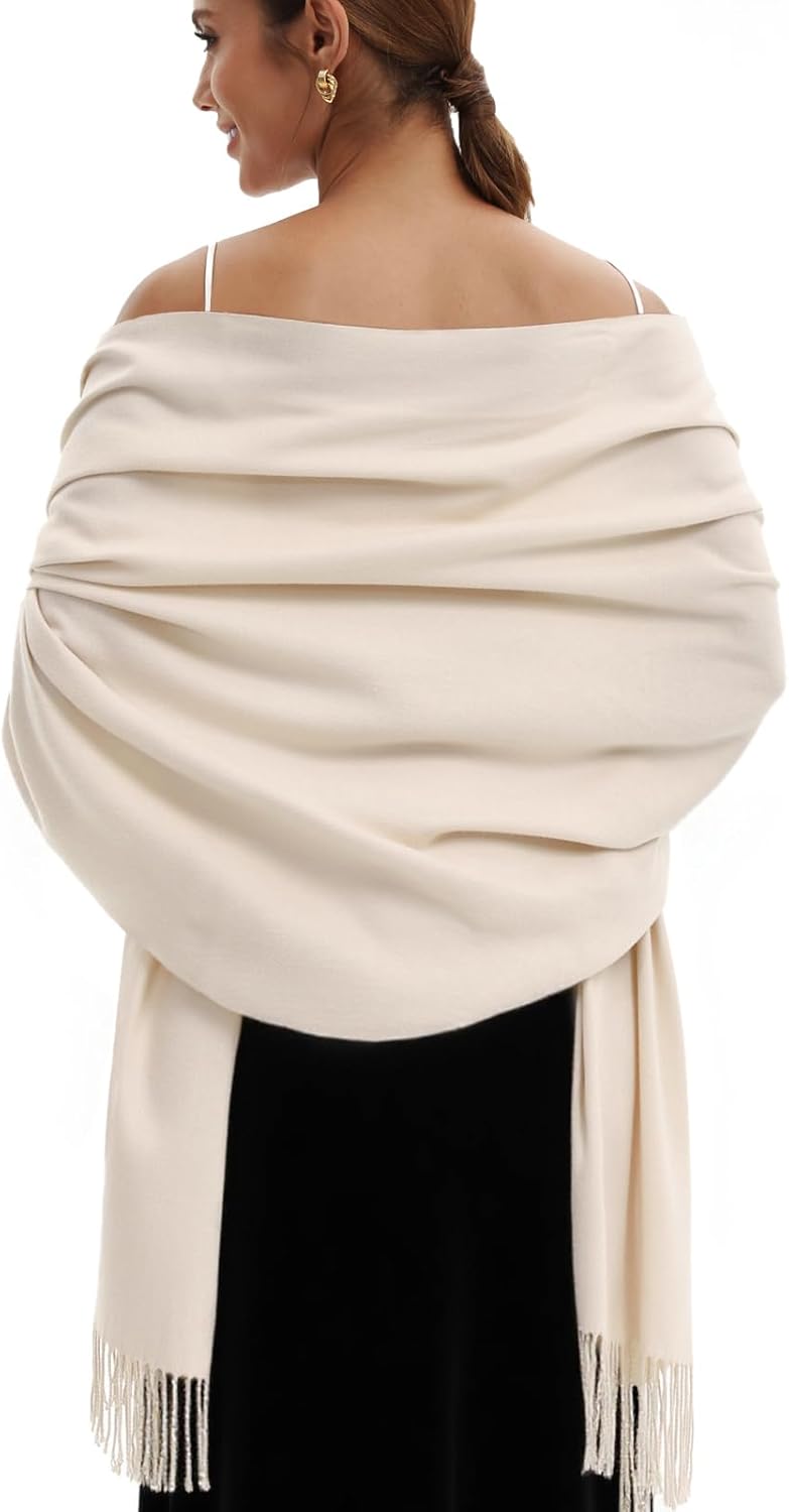 Pashmina Scarf and Shawl - Soft Women Pashminas Wrap for Wedding Evening Party dresses