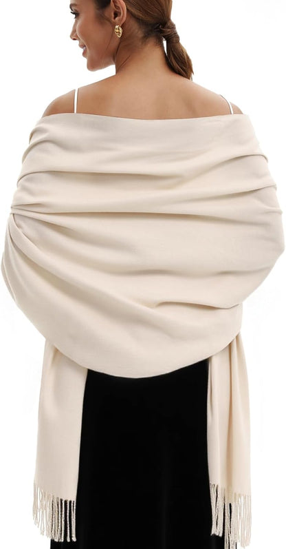 Pashmina Scarf and Shawl - Soft Women Pashminas Wrap for Wedding Evening Party dresses