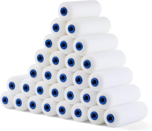 Bates- Foam Paint Roller Covers, 4 Inch, 30 Pack, Paint Roller 4 Inch, High Density Foam Roller Paint Covers, 4 Inch Paint Roller, Paint Rollers 4 Inch, Foam Paint Roller 4 Inch Foam Roller