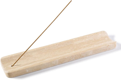 Koville Marble Incense Holder, Incense Holder for Sticks, Incense Sticks Holder Ash Catcher for Meditation Yoga SPA, Natural Stone Incense Burner, Home Table Decor (Green)