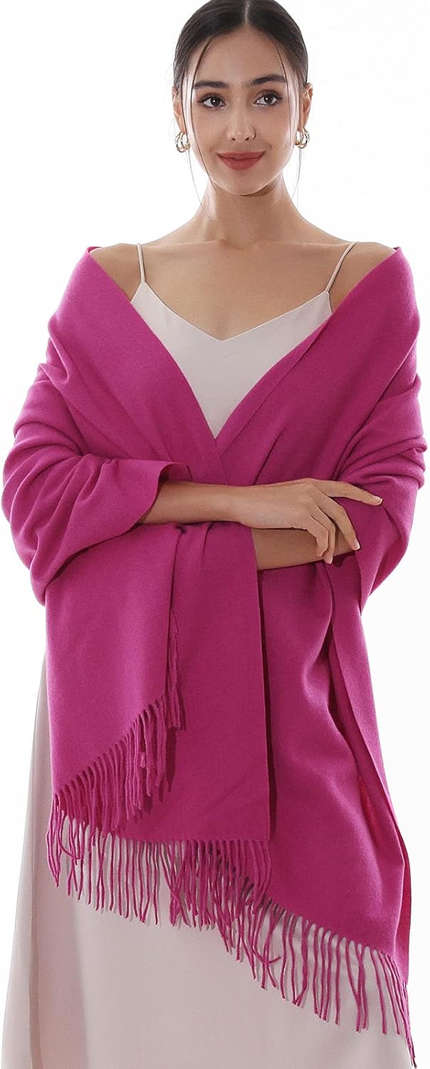 RIIQIICHY Winter Scarfs for Women Pashmina Shawls Wraps for Evening Dresses Large Warm Soft Scarves