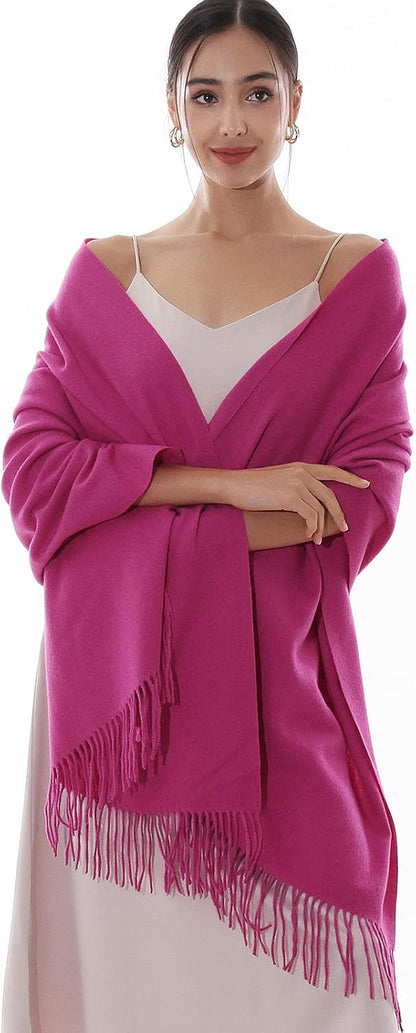 RIIQIICHY Winter Scarfs for Women Pashmina Shawls Wraps for Evening Dresses Large Warm Soft Scarves
