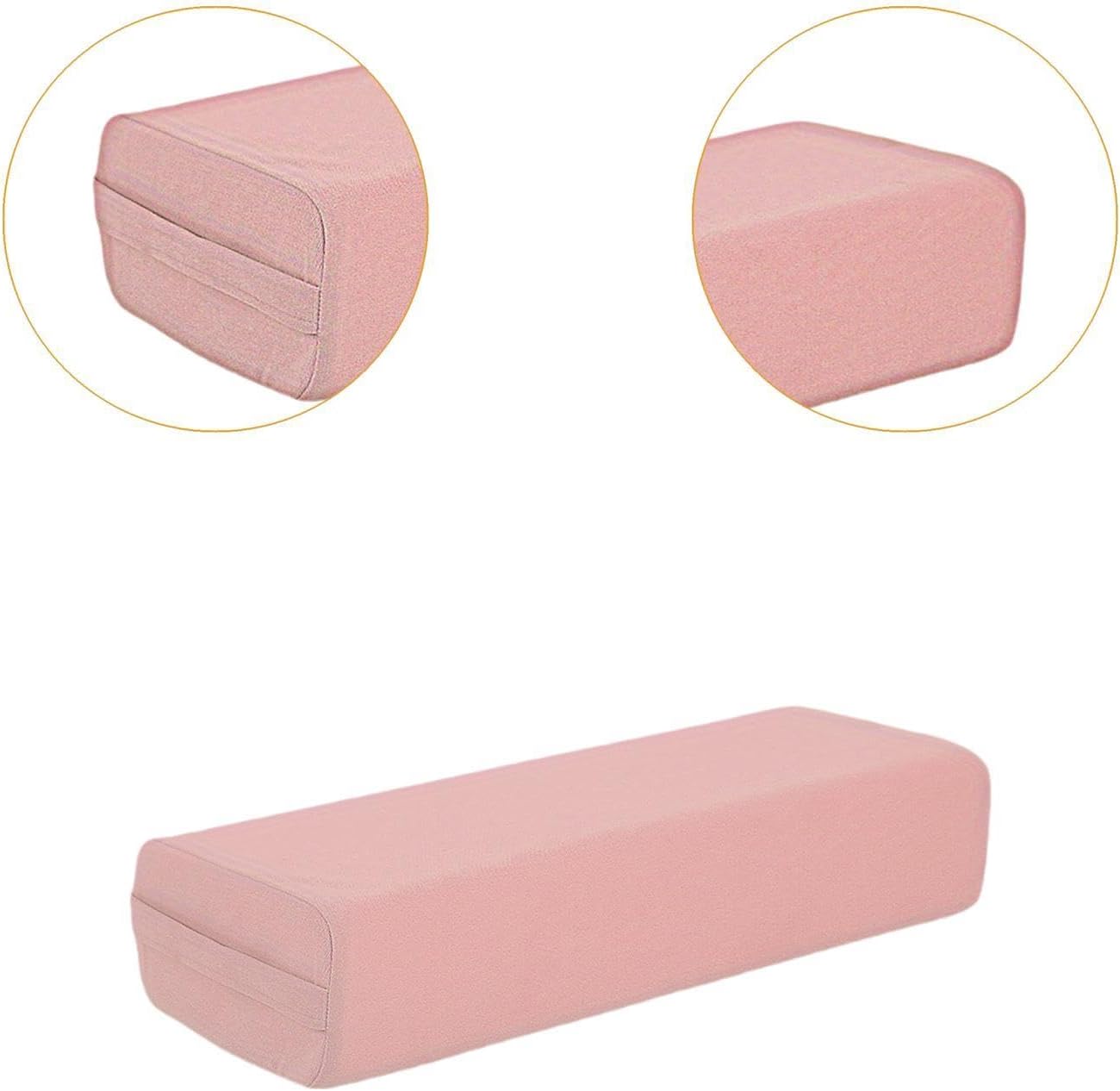 Rectangular Bolster Cushion Meditation Cushion Support Cushion with Comfortable, Breathable Cover and Handle, Portable for Pilates, M