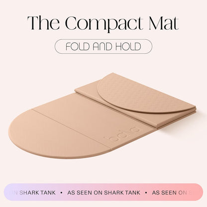 Bala Compact Workout Mat for Gym - 12MM Thick Slip-Resistant, Sweat Absorbing, & Foldable Yoga Mat for Pilates, Core Training & Exercise - Home Fitness Essentials for Women & Men - Travel-Friendly