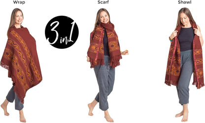 Meditation Shawl or Blanket, Exotic Shawl/Wrap, Oversize Scarf or Stole. Unisex