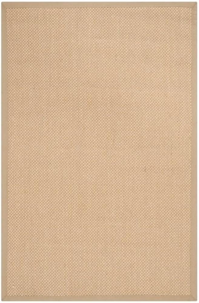 SAFAVIEH Area Rug 11x15 - Natural Fiber Collection - Large - Maize & Linen Color, Sisal, Woven Design with Border (NF141B) - Colors A