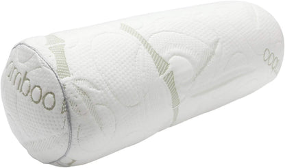 Kingnex Bolster Roll Pillow for Sleeping on Back or Side Under Knee to Relief Lower Back Pain Between Legs for Side Sleepers Cylinder Pillow with Removable Cover 20x8