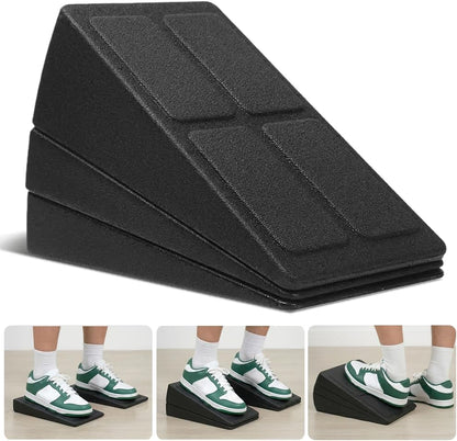 Foam Slant Board Squat Wedge, 3 Pcs Adjustable Calf & Foot Stretcher Set