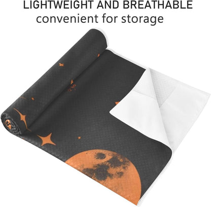 Space Moon Yoga Towel Non Slip Soft Sweat Absorbent Mat Towel for Hot Yoga Exercise Pilates 73x27 Inches