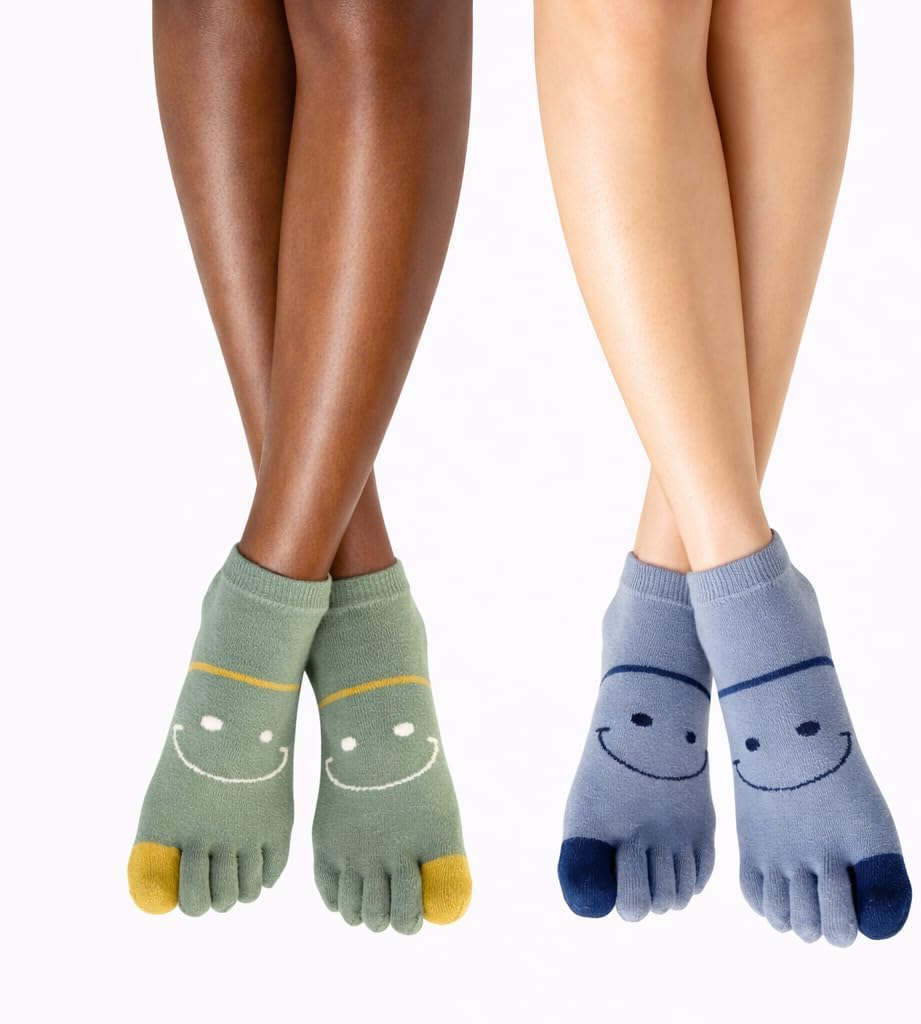 Cute Grip Toe Socks, Non-Slip Pilates Yoga & Barre Workout Socks