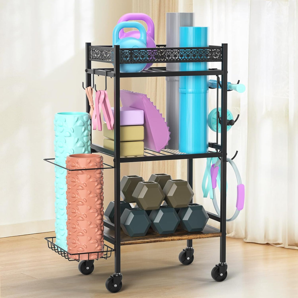 Yoga Mat Storage Racks, Home Gym Organizer, Gym Equipment Storage
