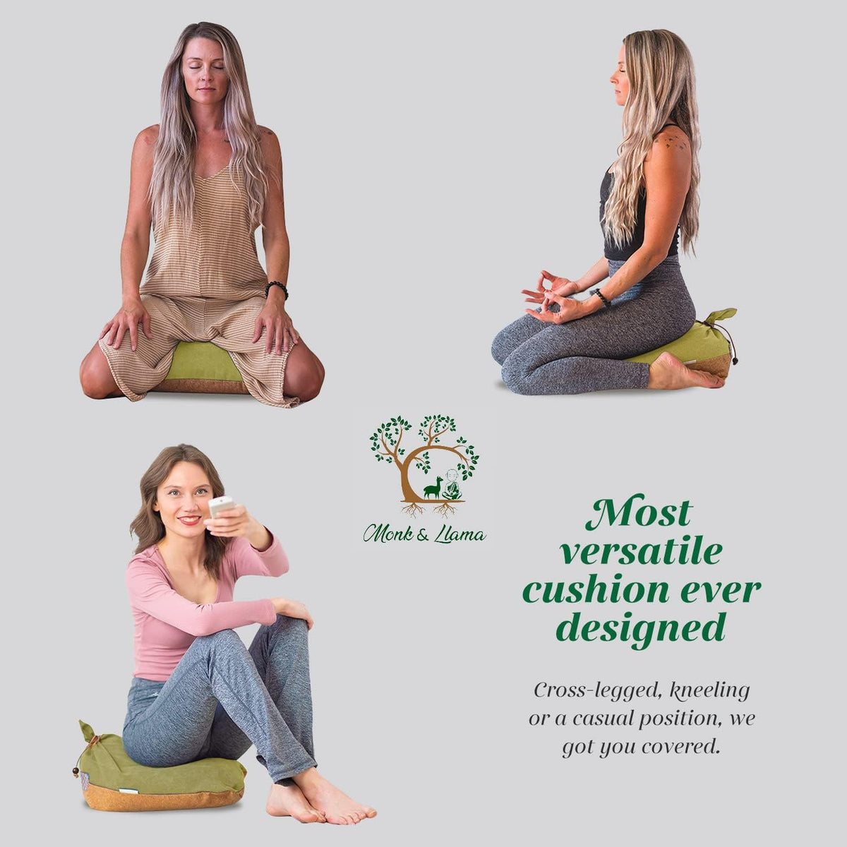 Meditation Cushion Floor Cushion for Yoga & Sitting – Zafu Pillow for Proper Posture & Spinal Alignment, Comfortable Buckwheat Support with Washable Cover for Meditation, Home & Office