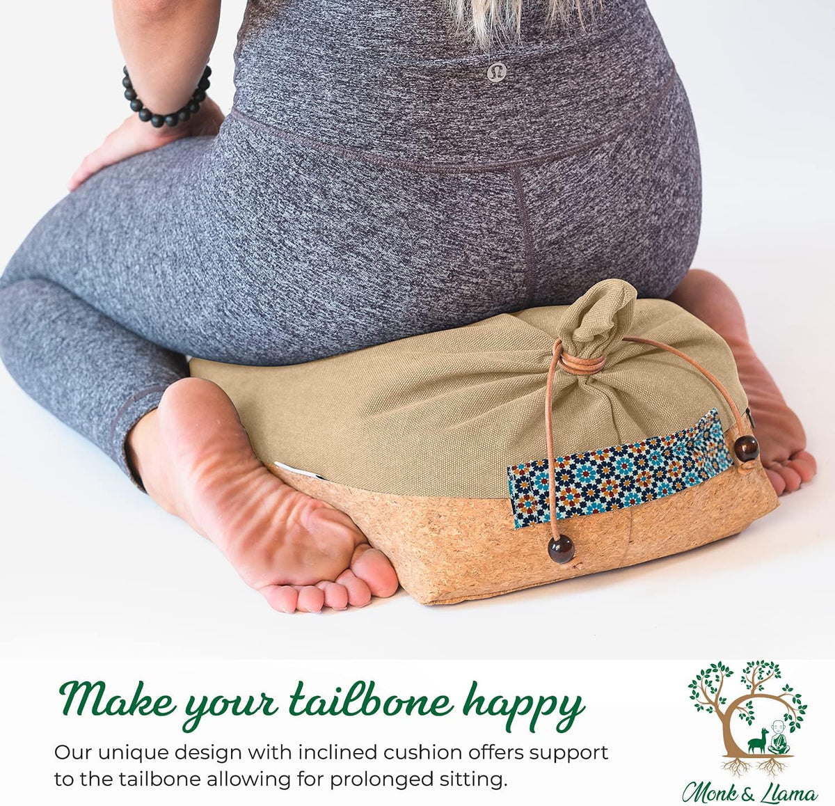 Meditation Cushion Floor Cushion for Yoga & Sitting – Zafu Pillow for Proper Posture & Spinal Alignment, Comfortable Buckwheat Support with Washable Cover for Meditation, Home & Office