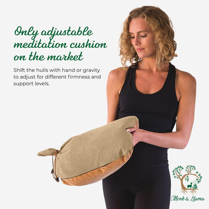 Meditation Cushion Floor Cushion for Yoga & Sitting – Zafu Pillow for Proper Posture & Spinal Alignment, Comfortable Buckwheat Support with Washable Cover for Meditation, Home & Office