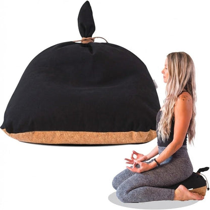 Meditation Cushion Floor Cushion for Yoga & Sitting – Zafu Pillow for Proper Posture & Spinal Alignment, Comfortable Buckwheat Support with Washable Cover for Meditation, Home & Office