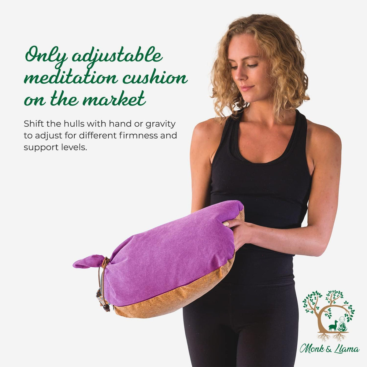 Meditation Cushion Floor Cushion for Yoga & Sitting – Zafu Pillow for Proper Posture & Spinal Alignment, Comfortable Buckwheat Support with Washable Cover for Meditation, Home & Office