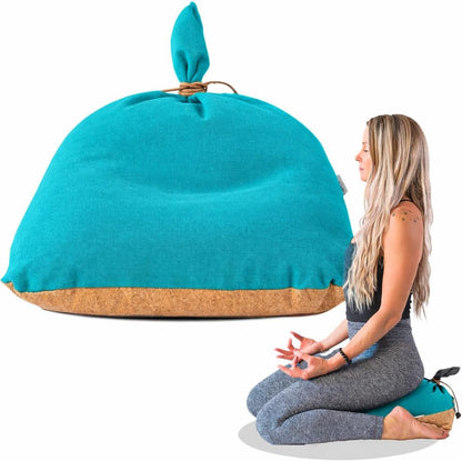 Meditation Cushion Floor Cushion for Yoga & Sitting – Zafu Pillow for Proper Posture & Spinal Alignment, Comfortable Buckwheat Support with Washable Cover for Meditation, Home & Office
