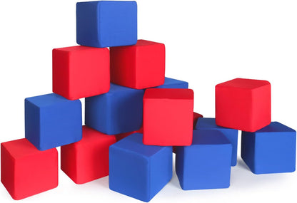 Foam Blocks for Toddlers 1-3, 5.5 inch Foam Soft Cubes for Kids, Colourful Building Blocks, Stacking Block Sets, Throwing Toys