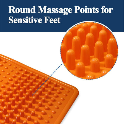Foot Massager Mat, Acupressure Relaxation Reflexology Mat for Plantar Fasciitis, Heel, Arch Pain & Stress (Orange)