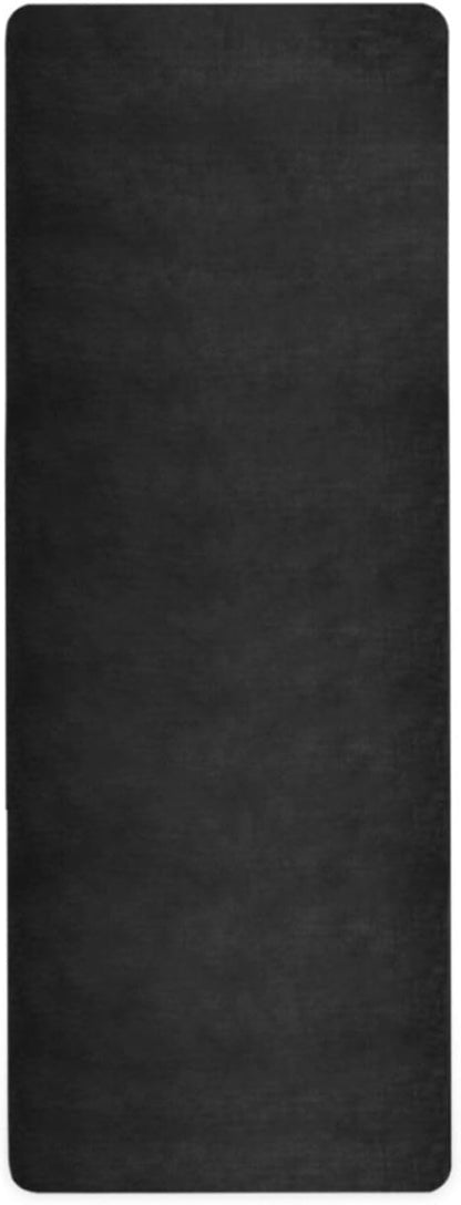 Black foldable yoga mat for home gym printed, natural rubber non slip, yoga mat bag carrier tapete para ejercicio 71x26 inches