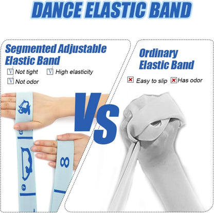 Elastic Yoga Stretching Strap with Loops, Stretch Straps for Physical Therapy, Pilates Stretch Band, Elastic Exercise Bands, Leg Stretching Strap, Stretch Resistance Bands for Exercise