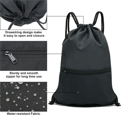 Drawstring Backpack Bag Sport Gym Sackpack - Colors B