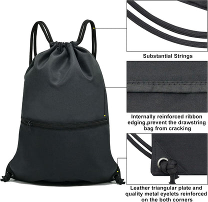 Drawstring Backpack Bag Sport Gym Sackpack - Colors B