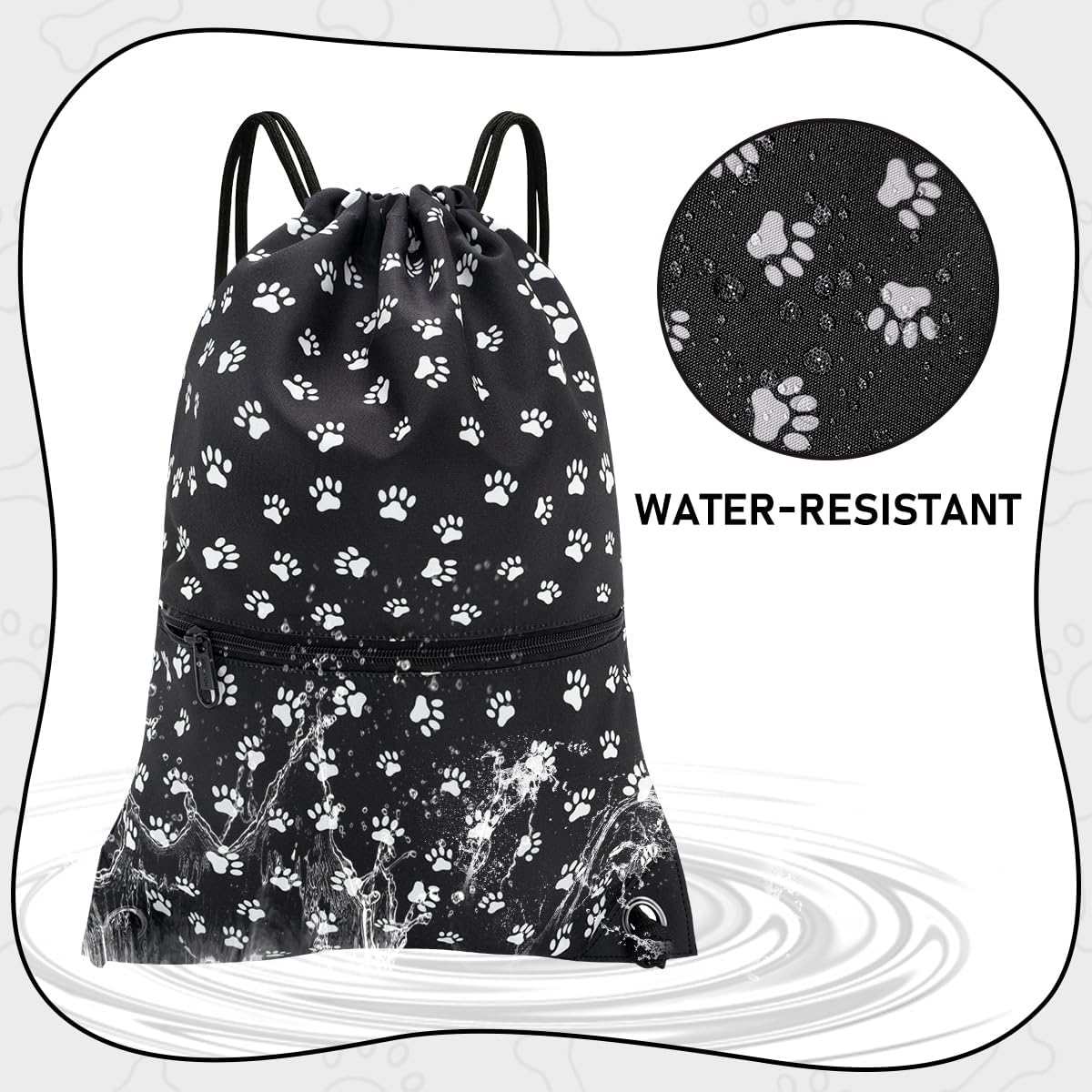 Drawstring Backpack Bag Sport Gym Sackpack - Colors B