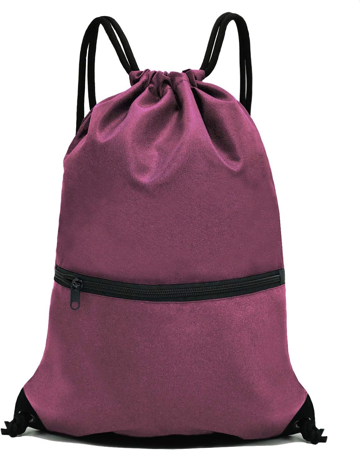 Drawstring Backpack Bag Sport Gym Sackpack - Colors B