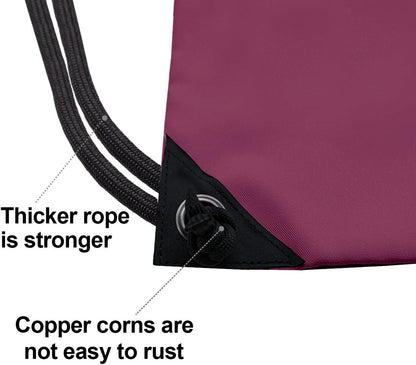 Drawstring Backpack Bag Sport Gym Sackpack - Colors B