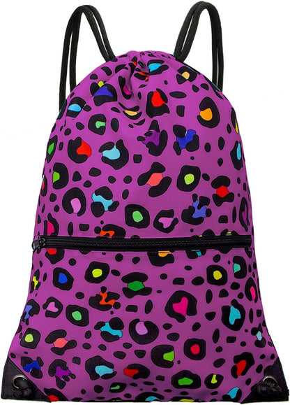 Drawstring Backpack Bag Sport Gym Sackpack - Colors B