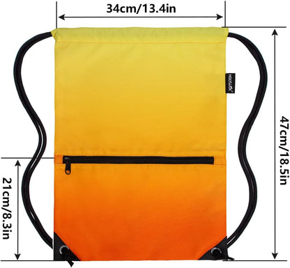 Drawstring Backpack Bag Sport Gym Sackpack - Colors B