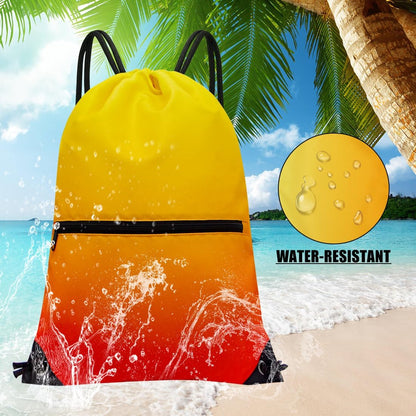 Drawstring Backpack Bag Sport Gym Sackpack - Colors B