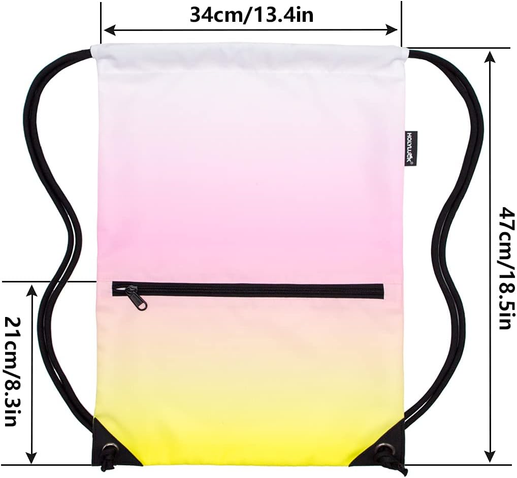 Drawstring Backpack Bag Sport Gym Sackpack - Colors B