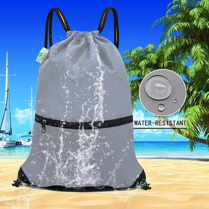 Drawstring Backpack Bag Sport Gym Sackpack - Colors B