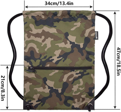 Drawstring Backpack Bag Sport Gym Sackpack - Colors B