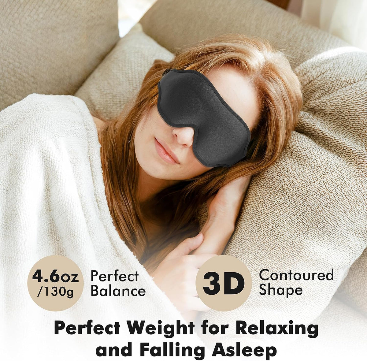 3D Weighted Eye Mask for Lash Extensions, Eye Covers for Sleep
