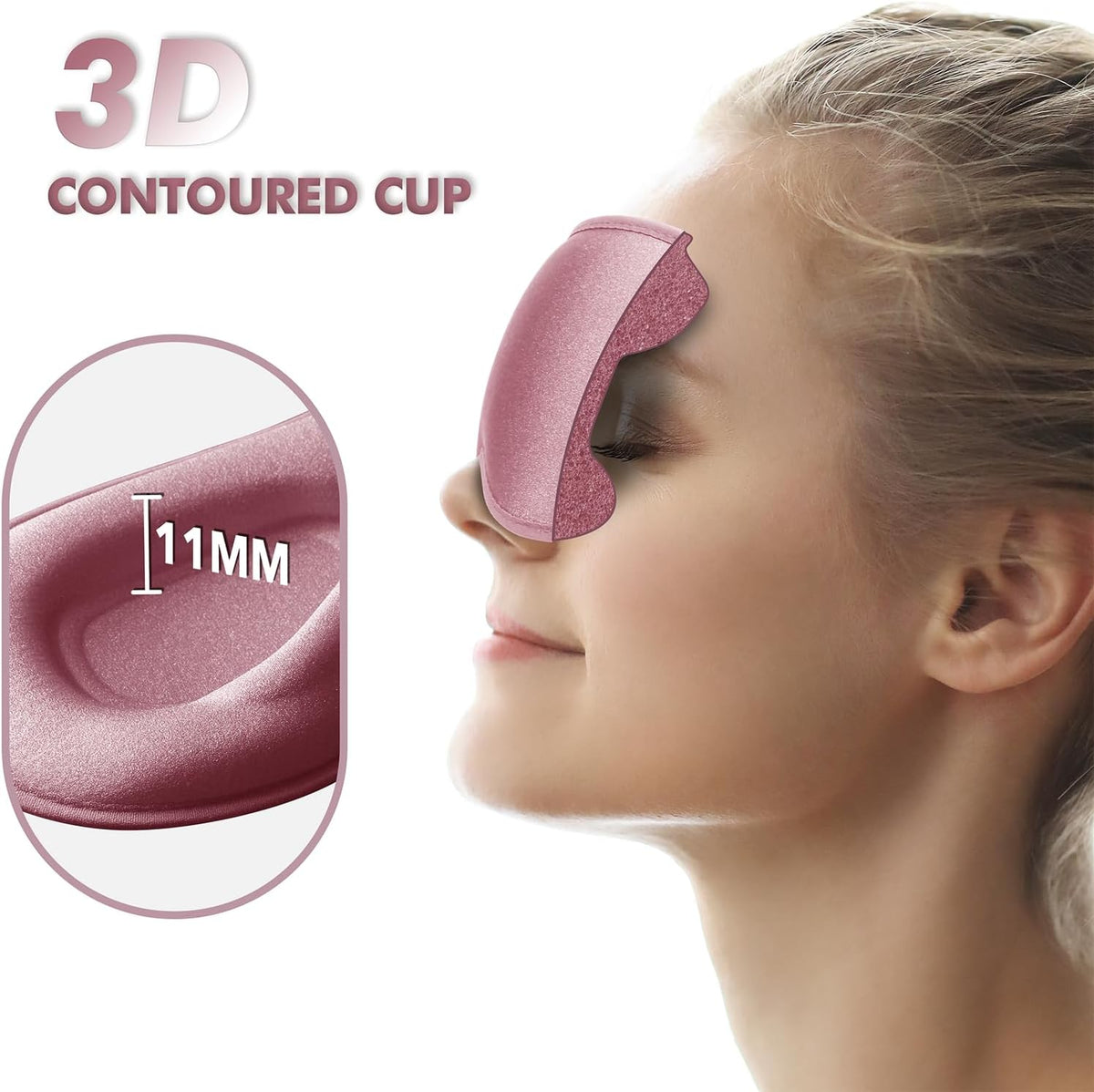 3D Weighted Eye Mask for Lash Extensions, Eye Covers for Sleep