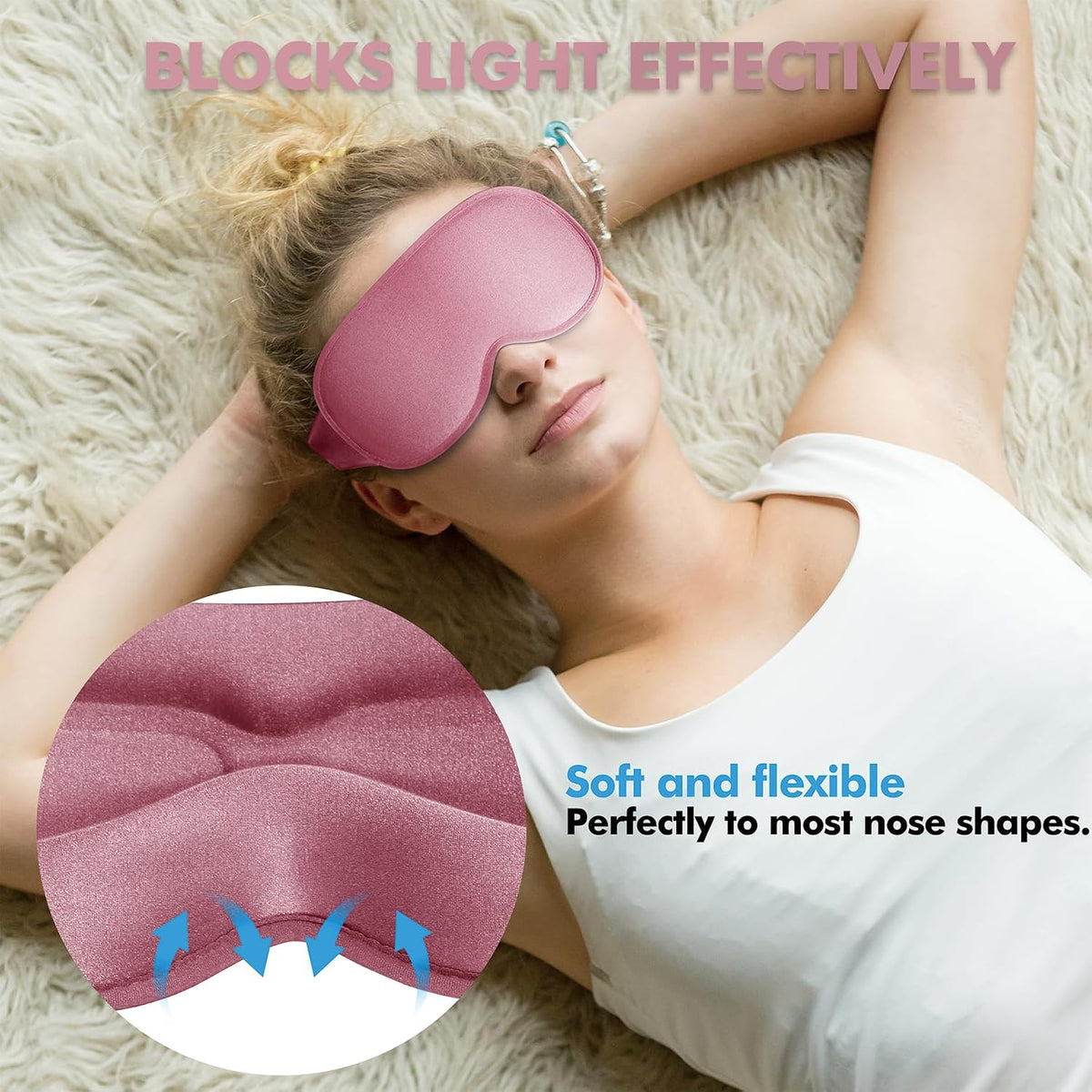 3D Weighted Eye Mask for Lash Extensions, Eye Covers for Sleep