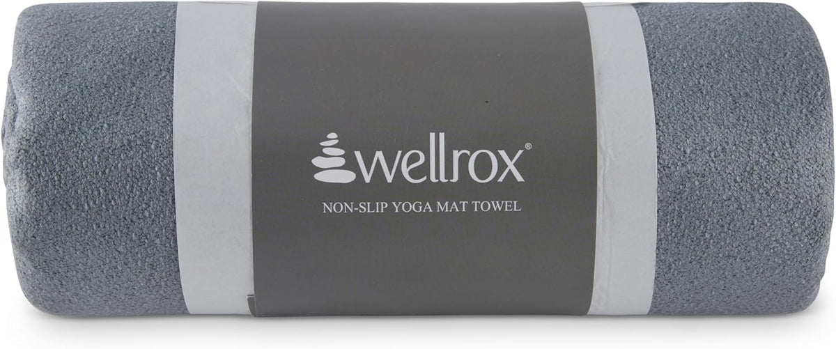 Microfiber Yoga Mat Towel with Grip – Ultra Absorbent, Super Soft, and Quick Dry Hot Yoga Towel Non Slip for Pilates, Bikram, and Fitness Workouts (74” x 26”, Blue)