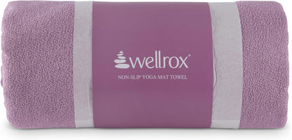 Microfiber Yoga Mat Towel with Grip – Ultra Absorbent, Super Soft, and Quick Dry Hot Yoga Towel Non Slip for Pilates, Bikram, and Fitness Workouts (74” x 26”, Blue)