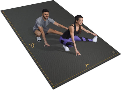 Extra Wide Large Exercise Mat 12'x7'/10'x7/8'x7(7mm)