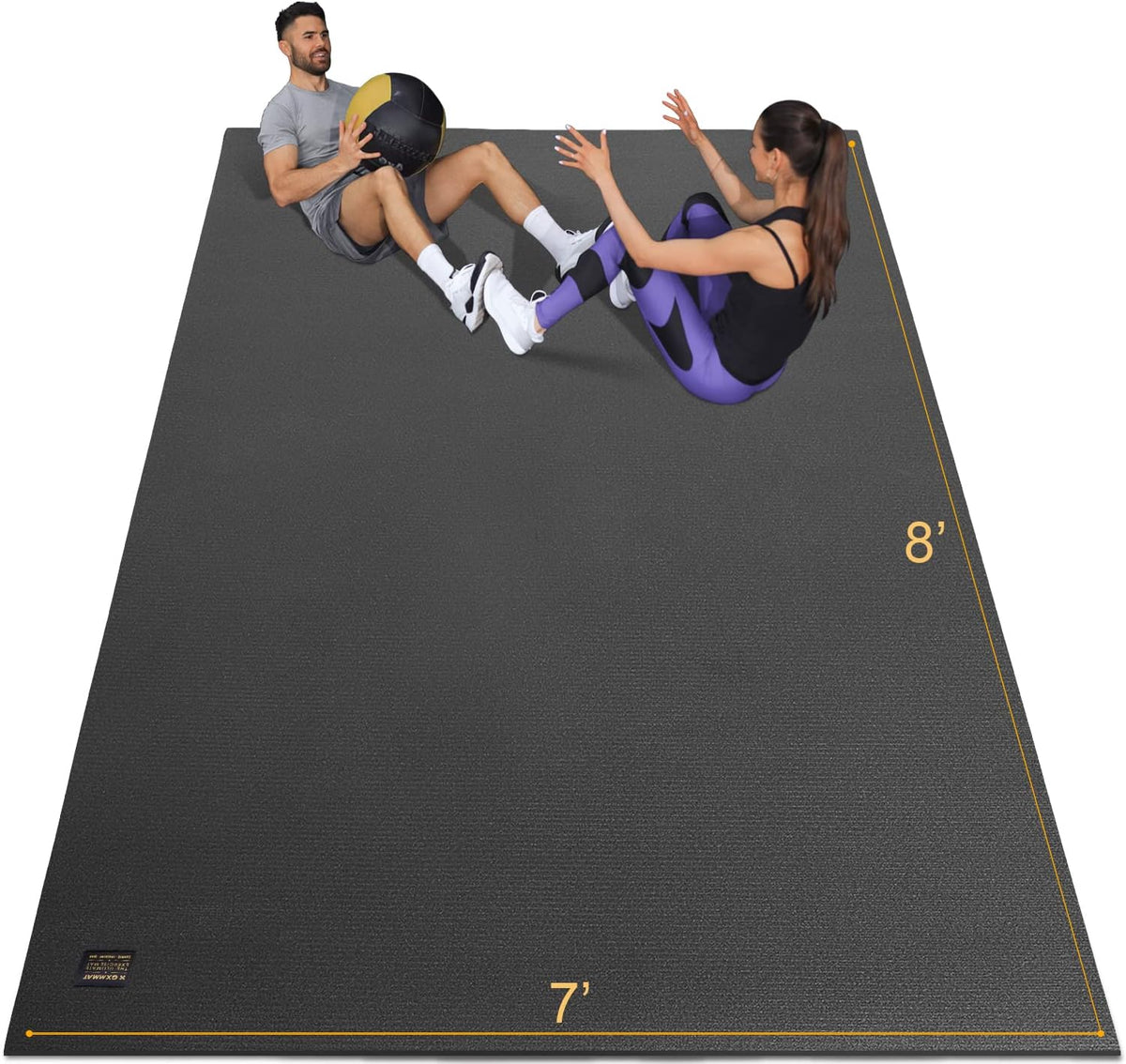 Extra Wide Large Exercise Mat 12'x7'/10'x7/8'x7(7mm)