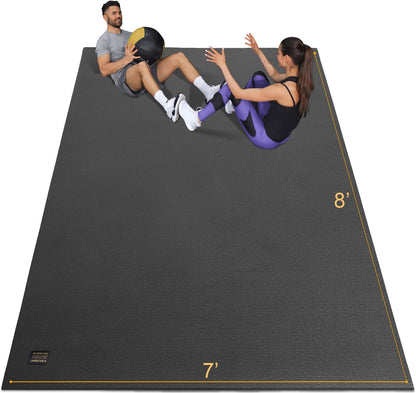 Extra Wide Large Exercise Mat 12'x7'/10'x7/8'x7(7mm)
