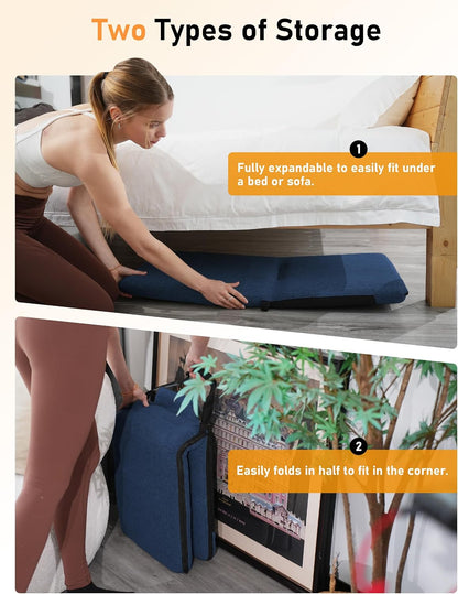 Adjustable Floor Chair with Back Support Foldable Meditation Seat, Coffee | 14-Position Adjust, 330lbs Weight Capacity, Washable Cover, Sturdy Bearings, Ground Seat for Adults, Portable for Meditation